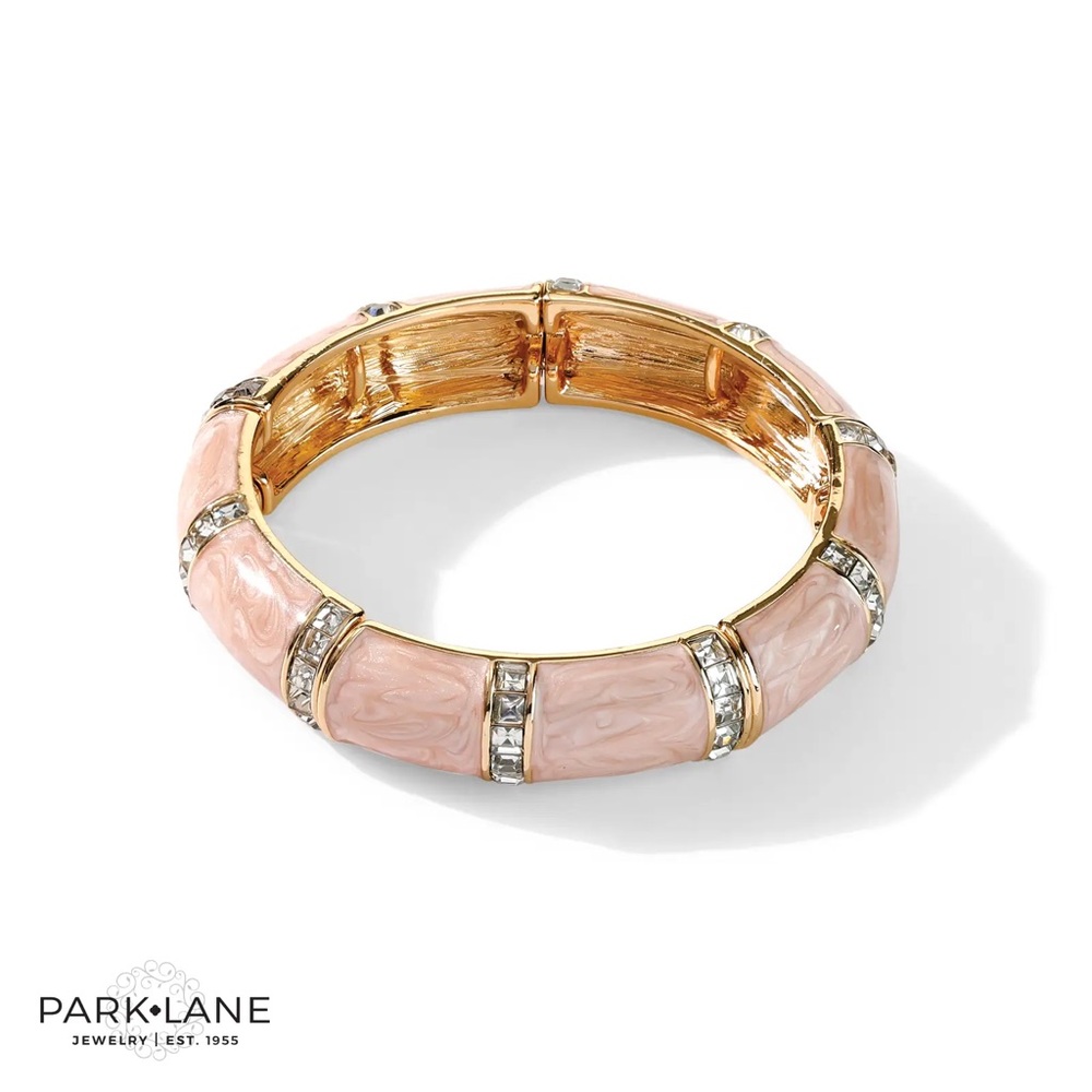 NWOT Park Lane Designer Inspired Bombshell Pink and Gold Bracelet
